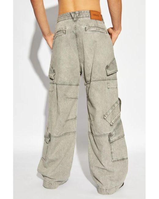 Versace Gray Cargo Jeans for men