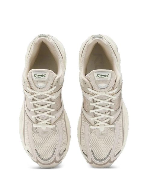 Reebok White Premier Trinity "Bone/Ash" Sneakers for men