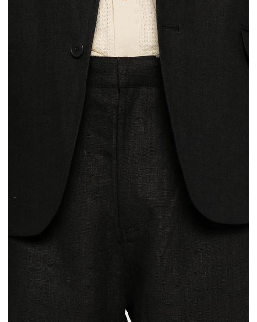Arte' Black Straight Trousers for men