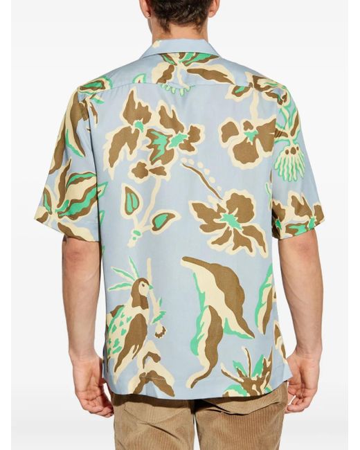 Paul Smith Overhemd Met Bloemenprint in het Blue voor heren