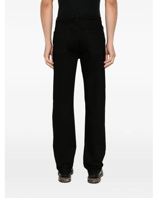 FRAME Black Modern Straight Mid-Rise Jeans for men