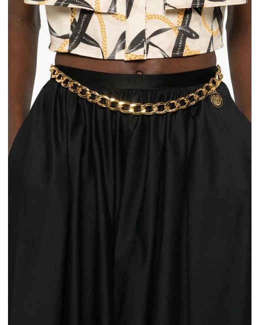 Elisabetta Franchi Black Cotton Skirt