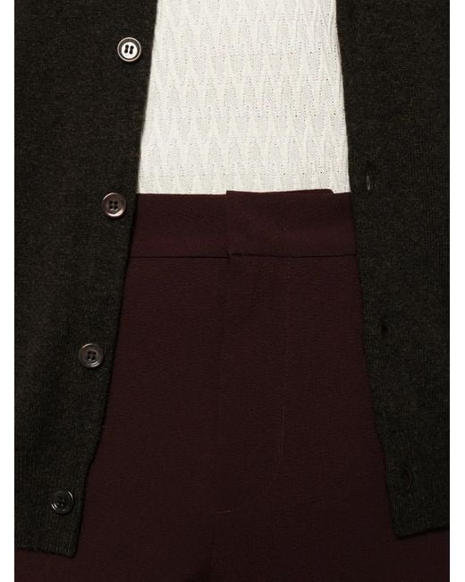 Emporio Armani Red Pressed-Crease Straight-Leg Trousers for men