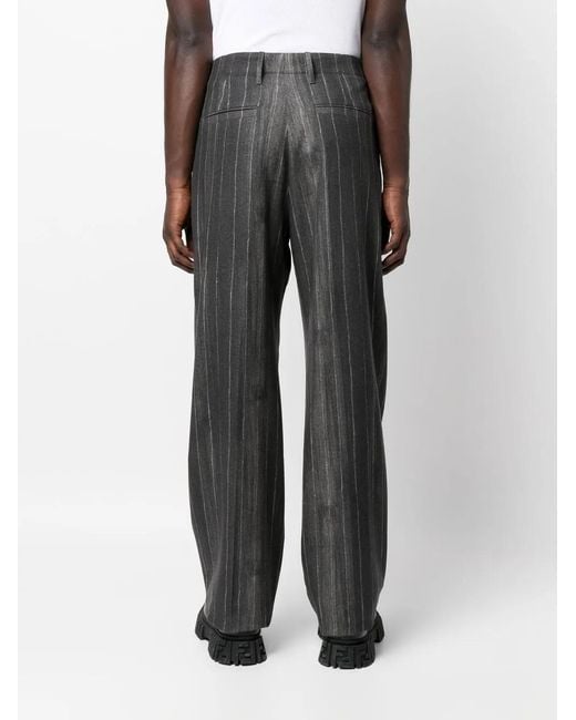 Versace Gray Flannel Trousers for men