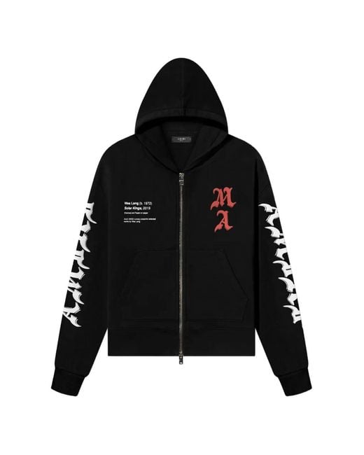 Amiri Black Wes Lang Solar Kings Hoodie for men