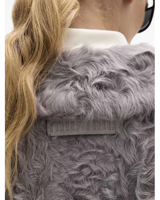 Abrigo Chekiang Miu Miu de color Gray