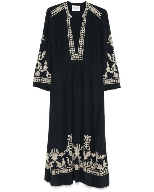 Isabel Marant Feliana Midi-Jurk in het Black