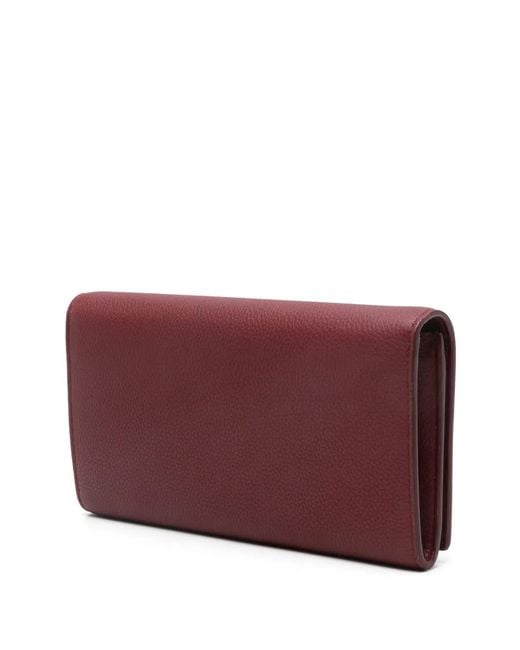 Santoni Purple Chain Leather Wallet