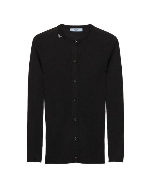 Prada Geribbeld Vest in het Black