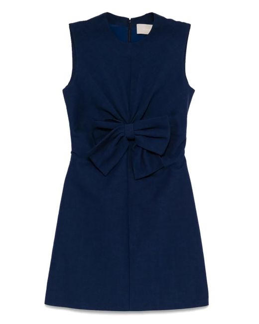 Elie Saab Blue Bow Detail Dress