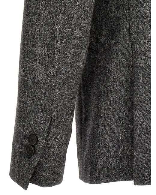 Maurizio Miri Black Double-Breasted Blazer for men