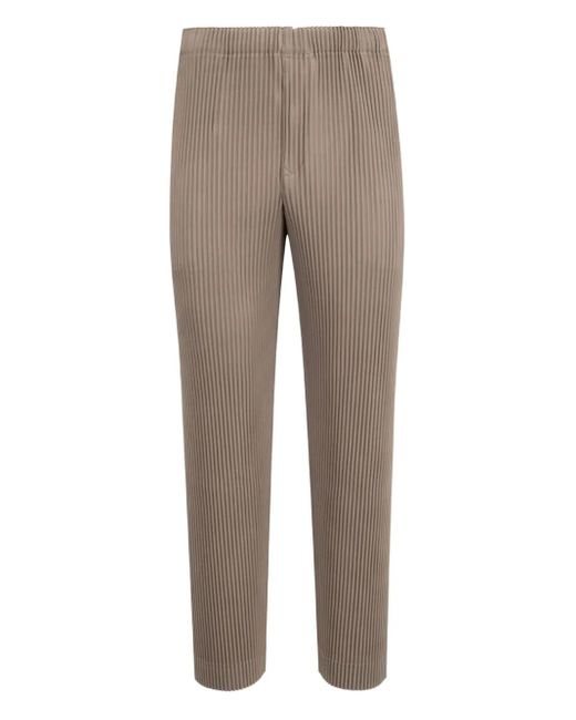 Issey Miyake Gray Pleated Tailored Trousers for men