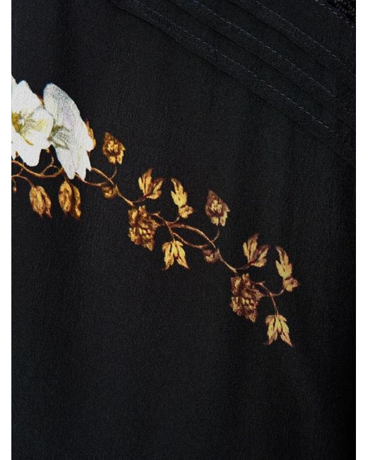 Camilla Black Long-Sleeve Ottoman Elegance Blouse
