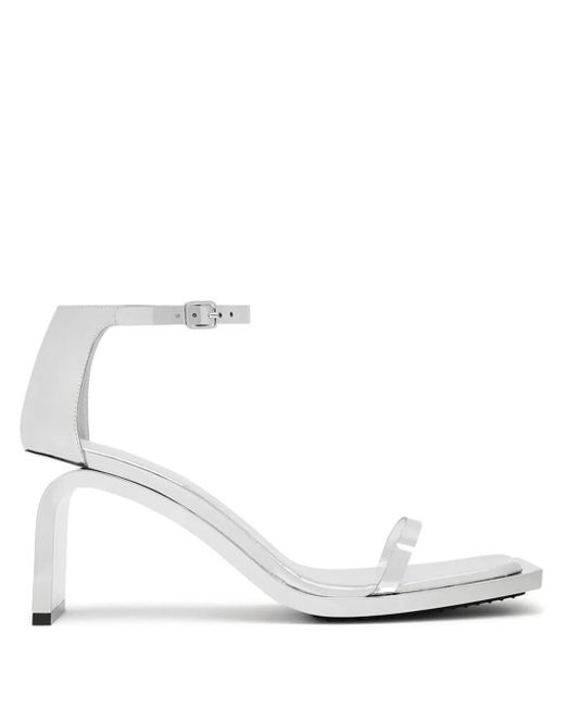 Courreges White Stream Mirror Sandals