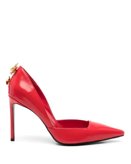 Ginissima Red X Moogu 100Mm Floral-Appliqué Heeled Pumps