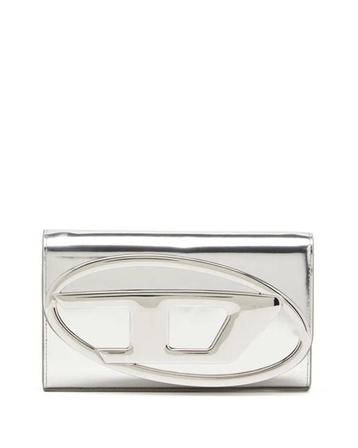 DIESEL Gray 1Dr Chain Leather Wallet