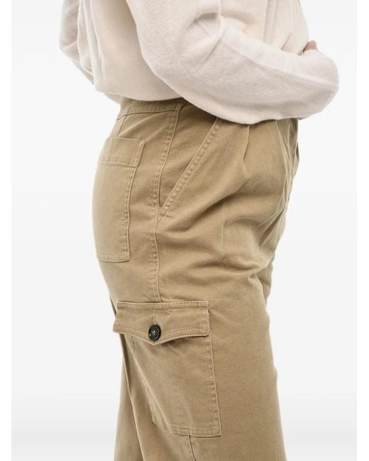 Woolrich Natural Double-Pleat Cargo Pants