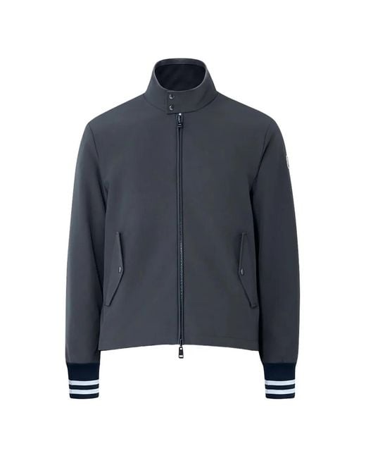 Moncler Blue Striped Cuffs Zip Jacket