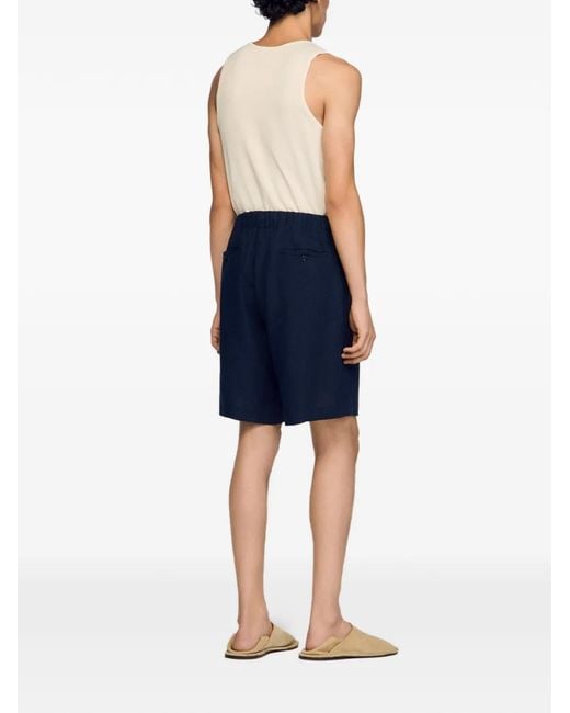 Sandro Blue Drawstring Deck Shorts for men