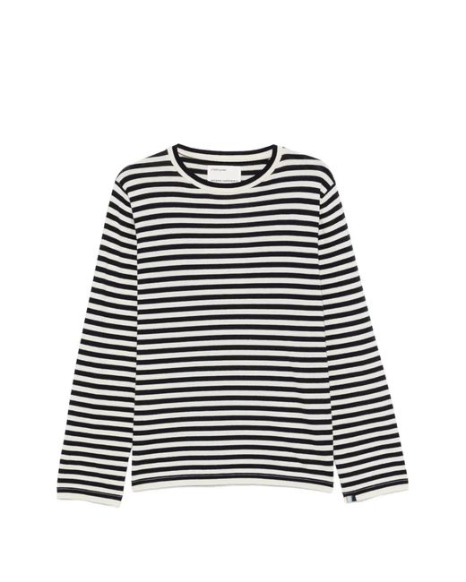 Extreme Cashmere Black Striped Long-Sleeve T-Shirt