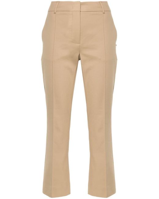 Sportmax Natural Raised-seam Cropped Trousers