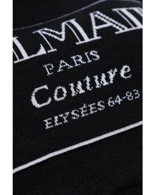 Balmain Black Logo-Print Knit T-Shirt
