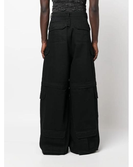 Vetements Blue Wide-Leg Cargo Trousers