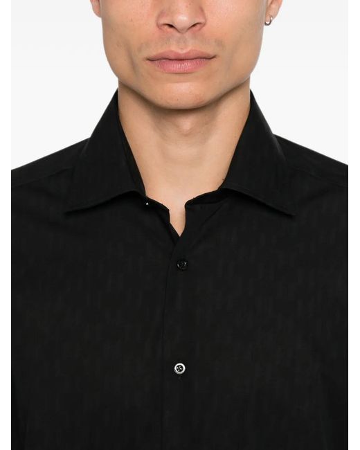 Karl Lagerfeld Black Modern-Fit Shirt for men