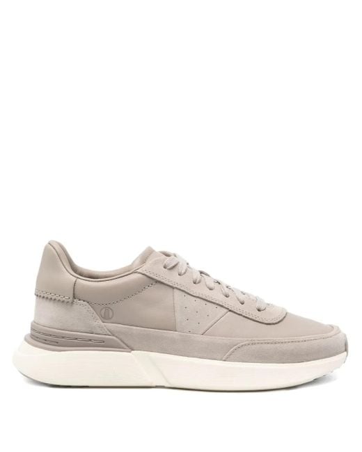 Clarks White Craft Pace Leather Sneakers for men