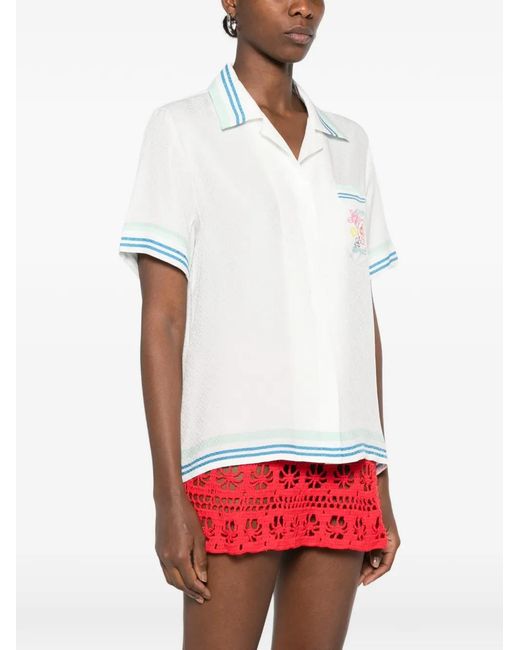 Casablanca White Graphic-Print Shirt