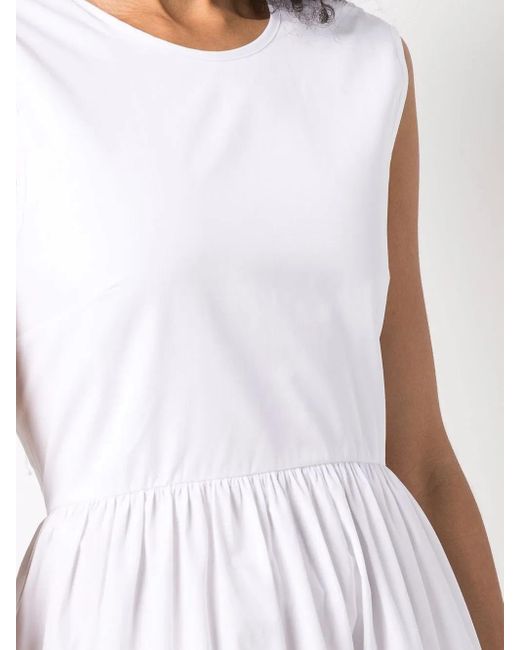 CECILIE BAHNSEN White Ruth Tiered Open-Back Dress