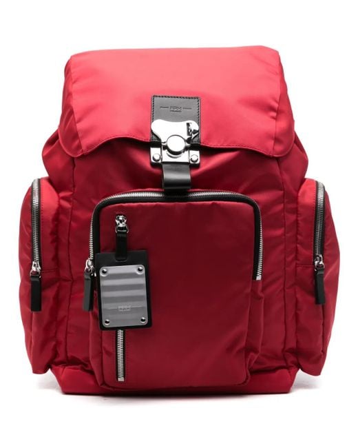 Fpm Milano Red Medium Butterfly Drawstring-Fastening Backpack
