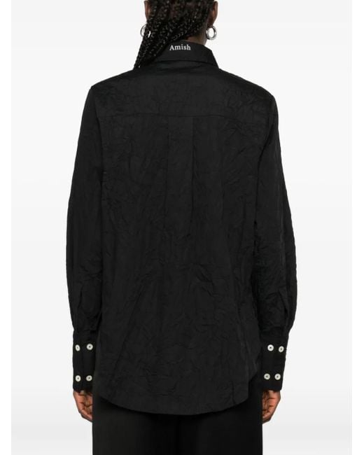 Camicia Con Bottoni di AMISH in Black