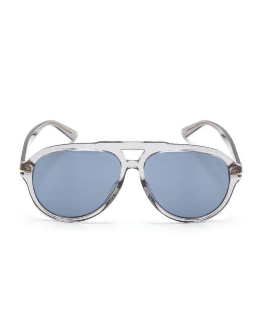 Gucci Blue Aviator Sunglasses - Men's - Recycled Acetate for men