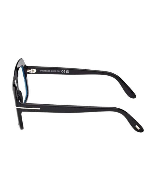 Tom Ford Brown Geometric-Frame Glasses
