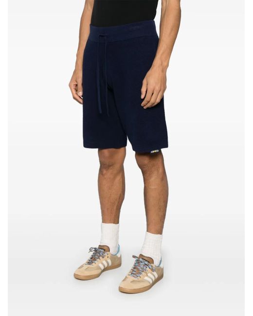 Aspesi Blue Knitted Shorts for men