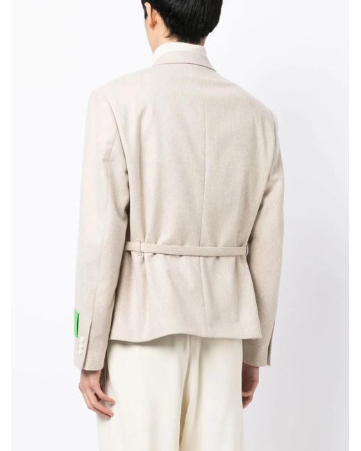 Off-White c/o Virgil Abloh Natural Buckle-Fastened Single-Breasted Blazer for men