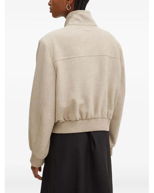 Boss Natural Veste À Col Zippé