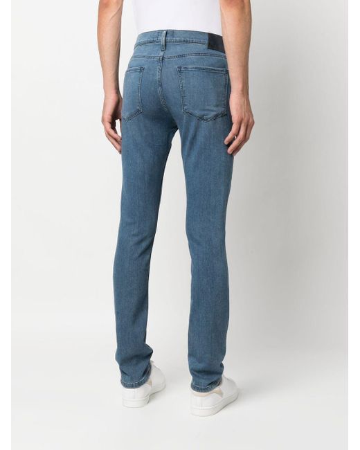 PAIGE Denim Lennox Skinny Mid-rise Jeans in Blue for Men Mens Clothing Jeans Skinny jeans 