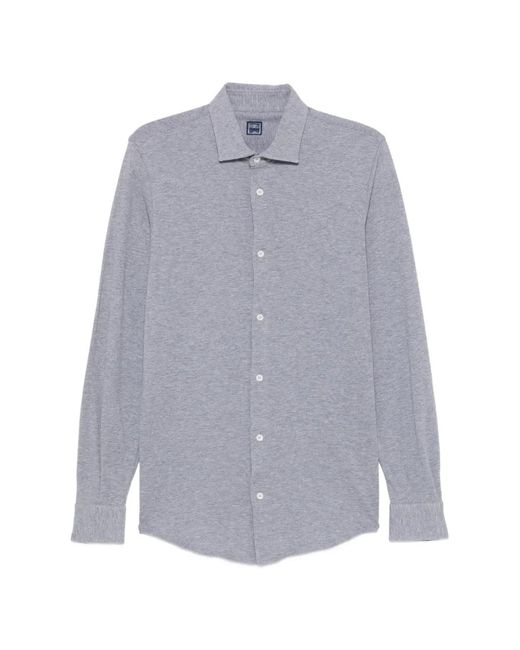 Fedeli Gray Long-Sleeve Shirt for men