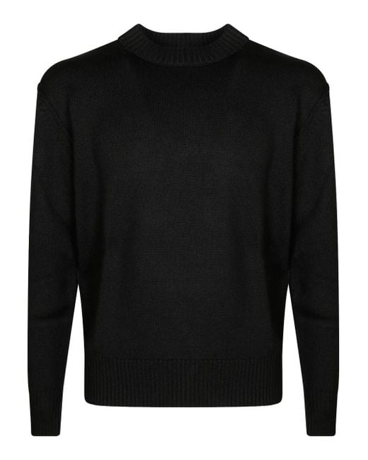 Paolo Pecora Black Seam Detail Jumpers for men