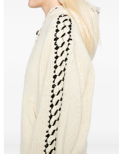 OPEN YY Hoodie Met Rits in het Natural