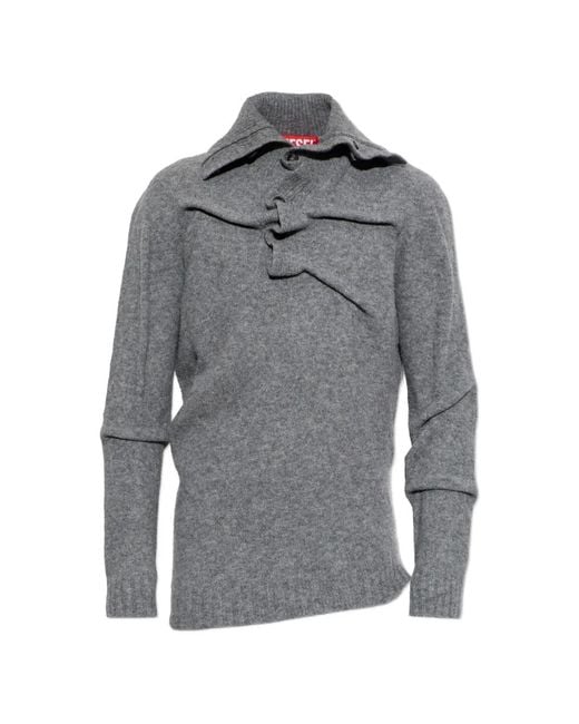 DIESEL Gray Turtleneck K-Andrew Sweater for men