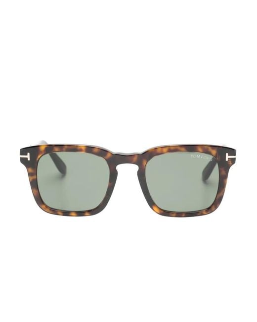 Tom Ford Gray Square-Frame Sunglasses for men