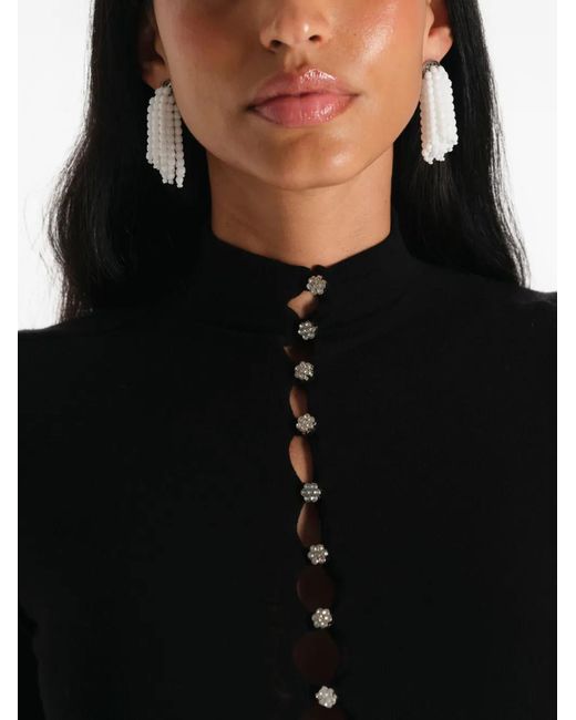 MANURI Black Blouse Leyla À Ornements