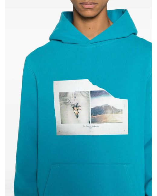Zadig & Voltaire Blue Sanchi Photoprint Sweatshirt for men
