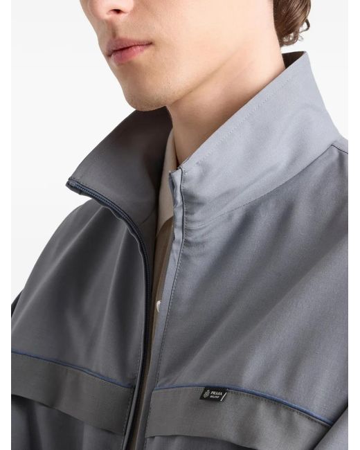 Prada Gray Mohair Wool Jacket for men