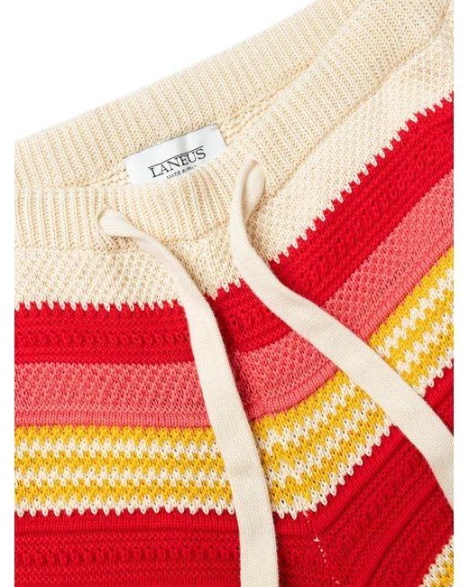 Laneus Orange Striped Drawstring Trousers