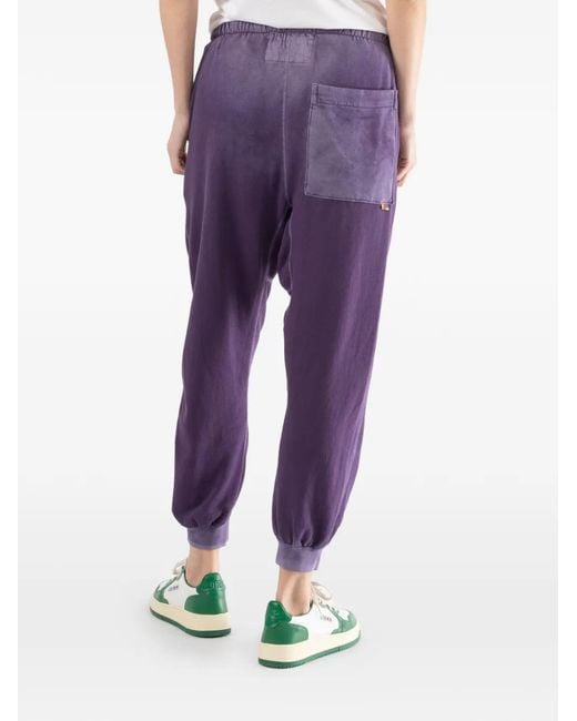 Freecity Purple Drawstring Lettering Track Pants