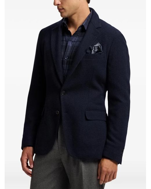 Ralph Lauren Blue Single-Breasted Cashmere Blazer for men